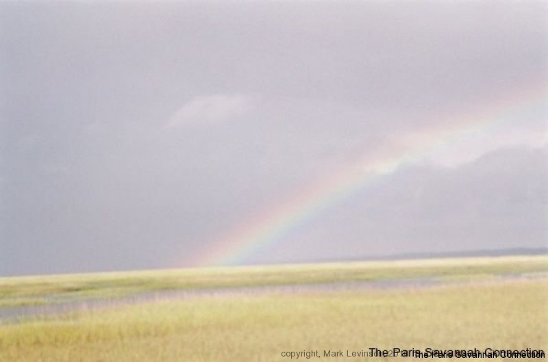 rainbow over marsh
